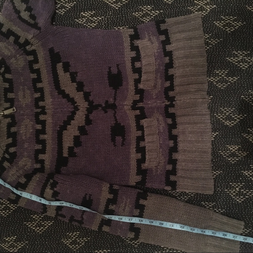 Kismet Zipper Sweater Purple Black Grey Size Med - Picture 10 of 11